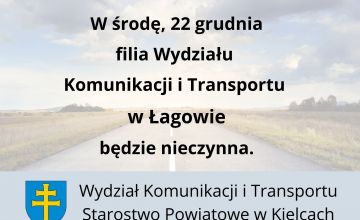 Dziś filia w Łagowie zamknięta